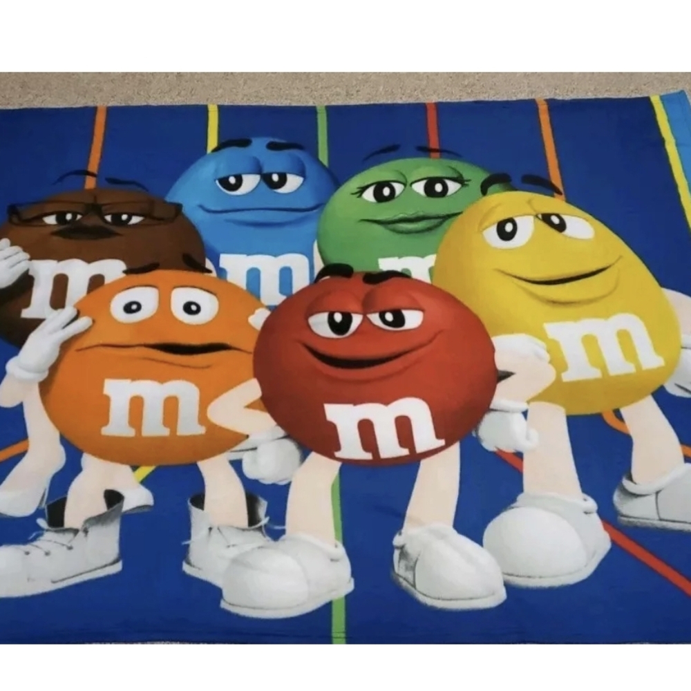 M&M's 2022 Fleece Throw Blanket 48" X 62" NWOT